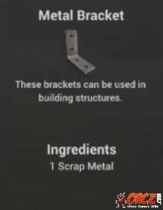 how to create metal bracket h1z1|Crafting List (Large) : r/h1z1 .